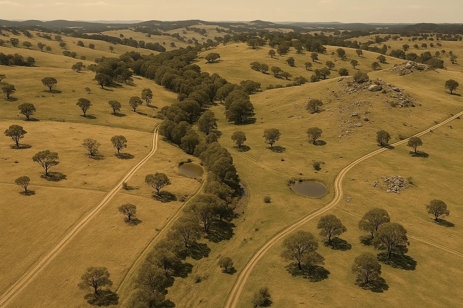 Looking down at a real Fresh Earth farm